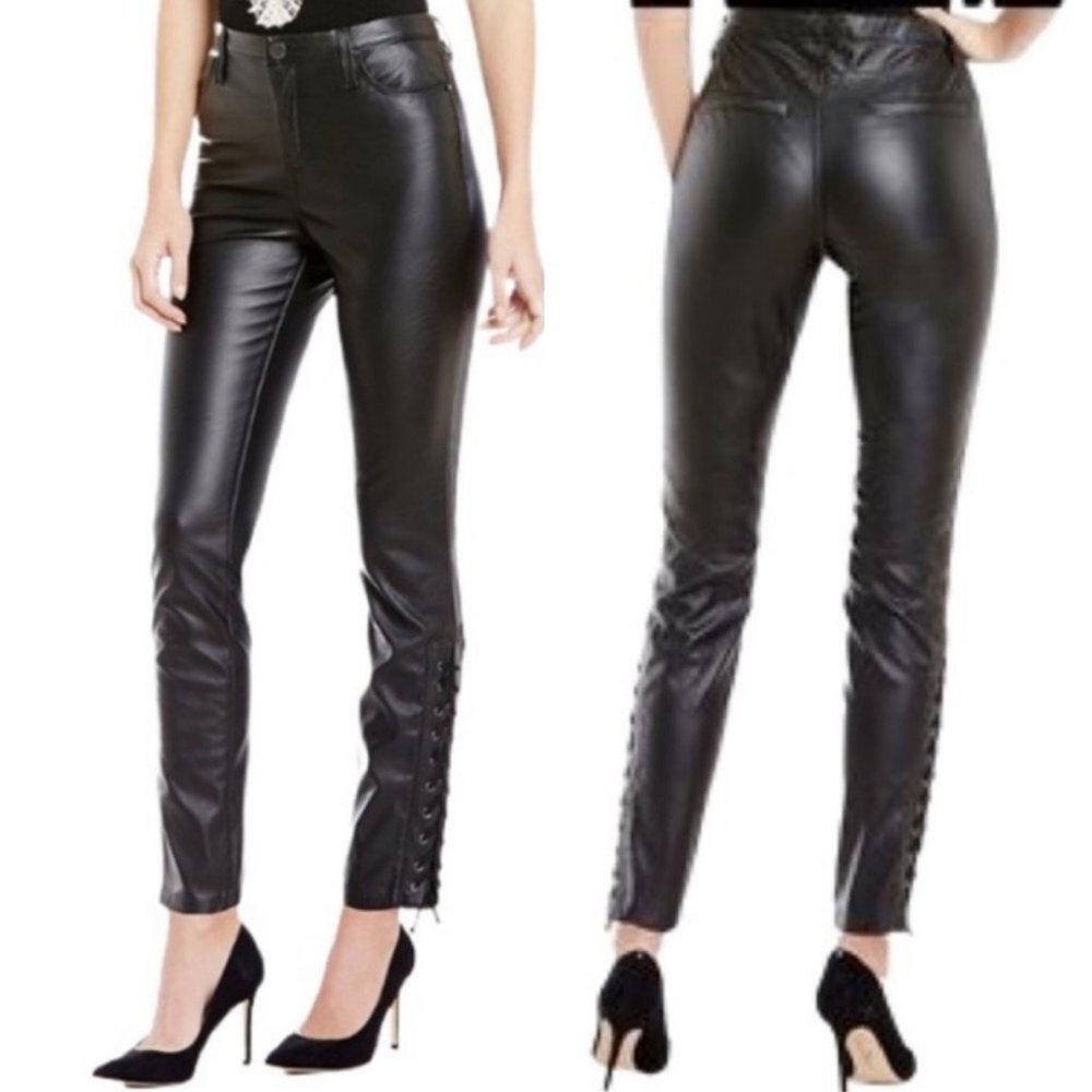 NWT Chelsea & Violet Lace Up Faux Leather Pant Size 31 New With Tags‎ Nordstrom